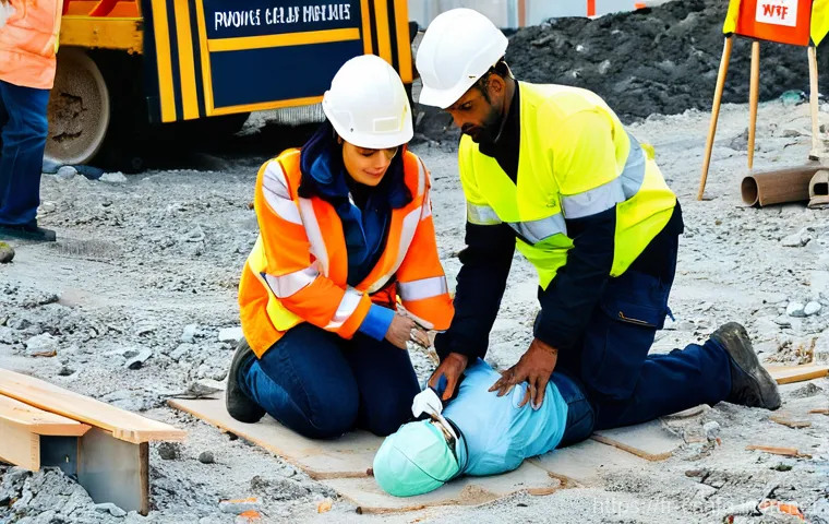건설안전 자격증 종류 및 비교 - **CACES Certification in Action on a French Construction Site**
    A vibrant, sunlit image of a mod...