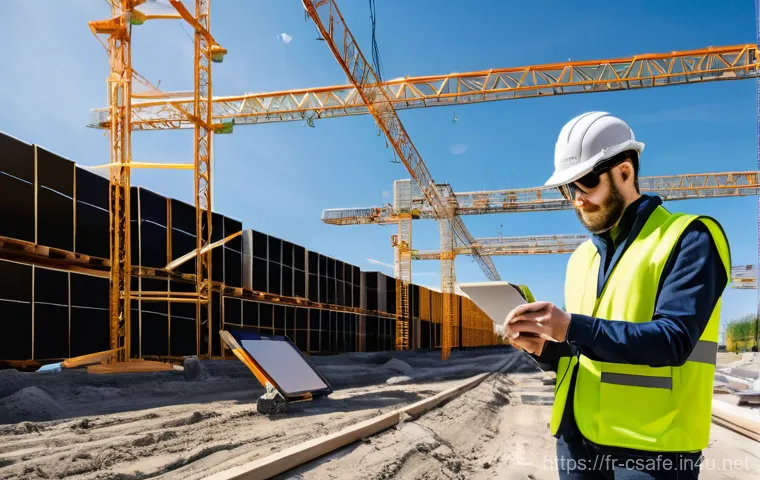 건설안전관리자의 성공적인 리더십 사례 - **Prompt: "Human-Centered Safety Dialogue on a Modern French Construction Site"**
    A vibrant and ...