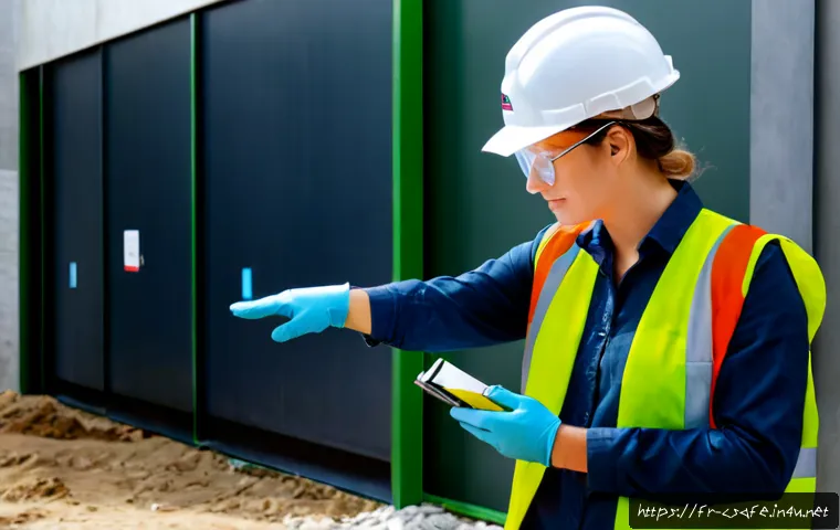 건설안전 초보자를 위한 기초 입문서 - Photorealistic French construction safety training scene, a young beginner worker in a clean high-vi...
